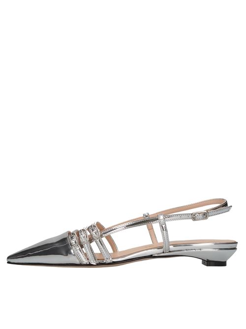 Ballerine slingback in vernice BIANCADI | Q1065SP SPACEARGENTO